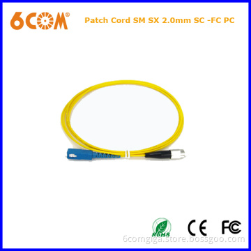 2.0mm PVC Sx Sc-FC APC Fiber Optic Patch Cord